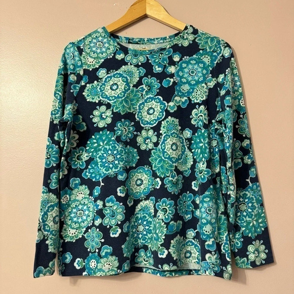 Talbots Crewneck Shirt Floral Women Size  1X - Picture 1 of 7